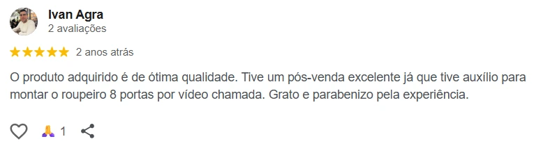 Avaliação de cliente da Cuellar no Google