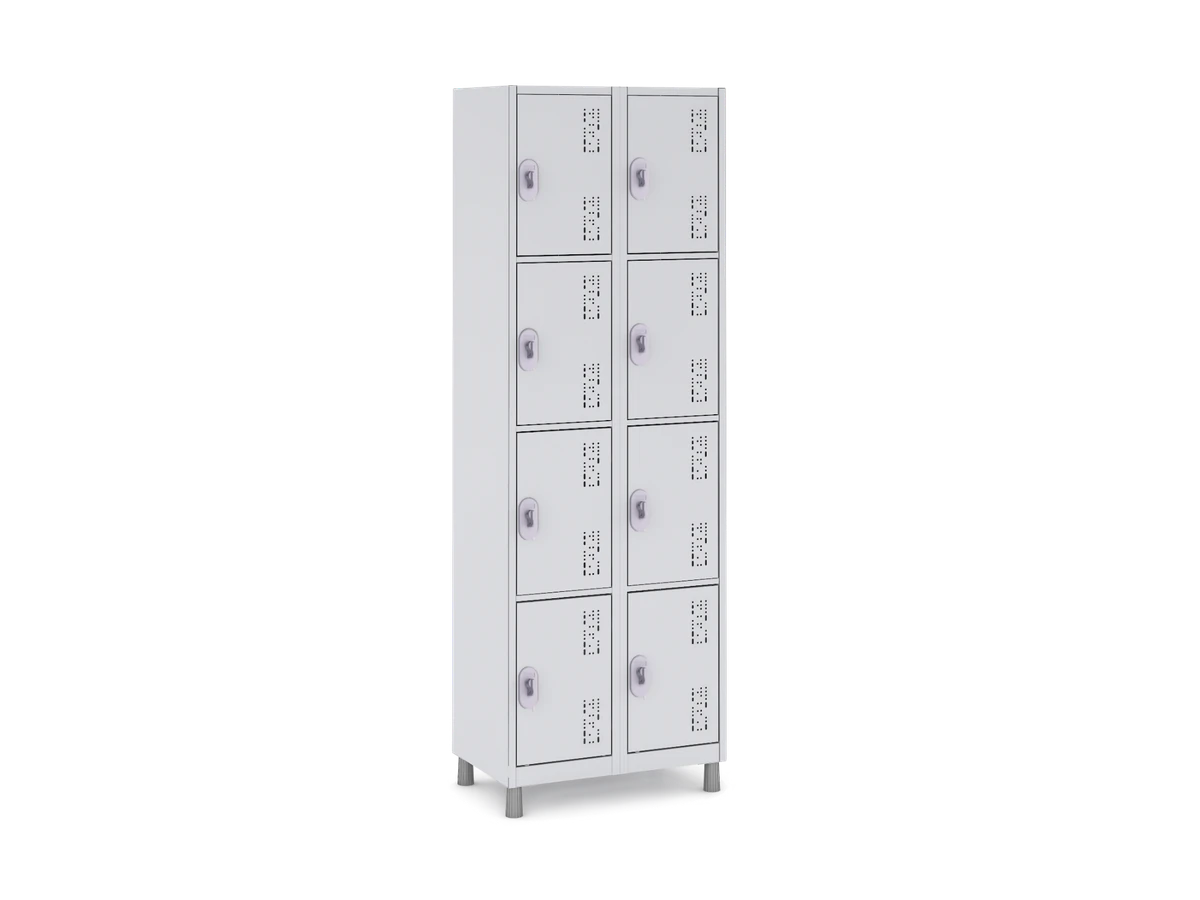 Armário de aço com 8 portas