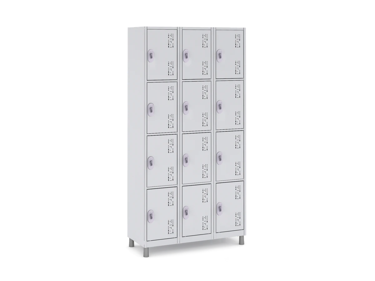 Armário de aço com 12 portas